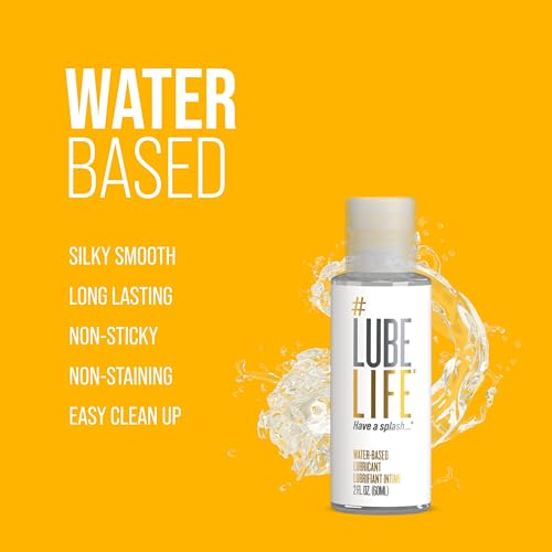 Lube Life Water-Based Personal Lubricant, Lube for Men, Women and Couples, Non-Staining, 8 Fl Oz