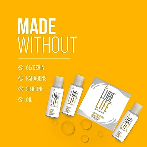 Lube Life Water-Based Personal Lubricant, Lube for Men, Women and Couples, Non-Staining, 8 Fl Oz