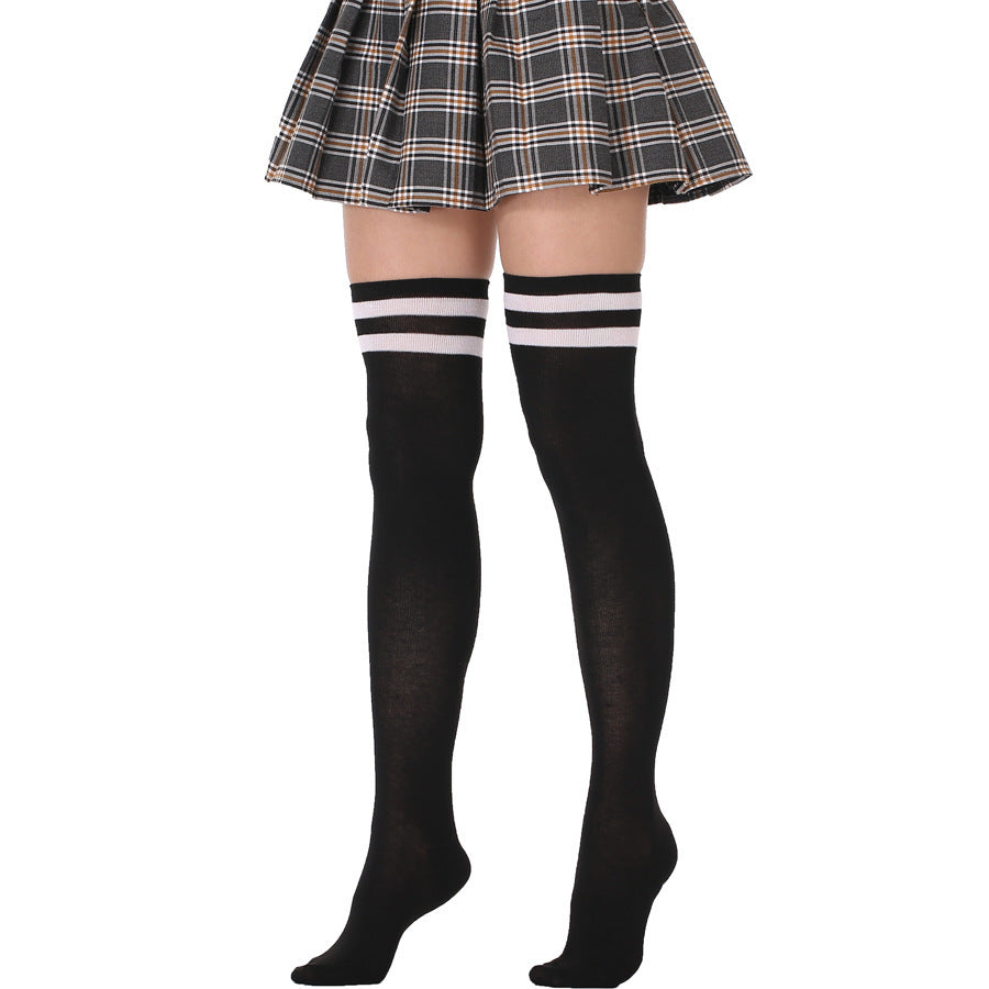 All-Match Women's Dance Pantyhose - Overknee Long Boot Socks with Stripes in Multiple Colors