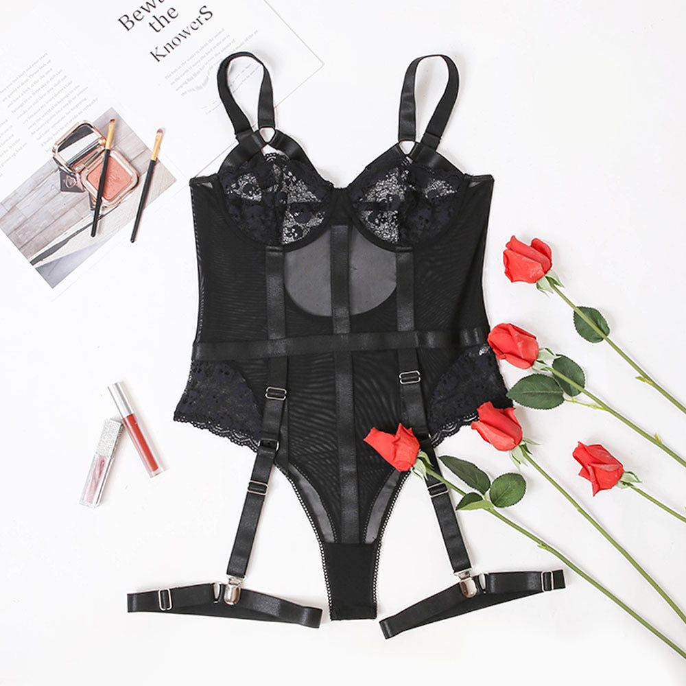 Lace Nightclub Bodysuit – Sexy Erotic Jumpsuit for Women (Butt Lift & Body Sculpting)