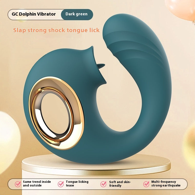 Dolphin Tongue Licking Electric Vibrator – 8 Frequency Silicone Massager