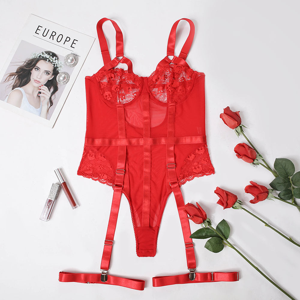 Lace Nightclub Bodysuit – Sexy Erotic Jumpsuit for Women (Butt Lift & Body Sculpting)