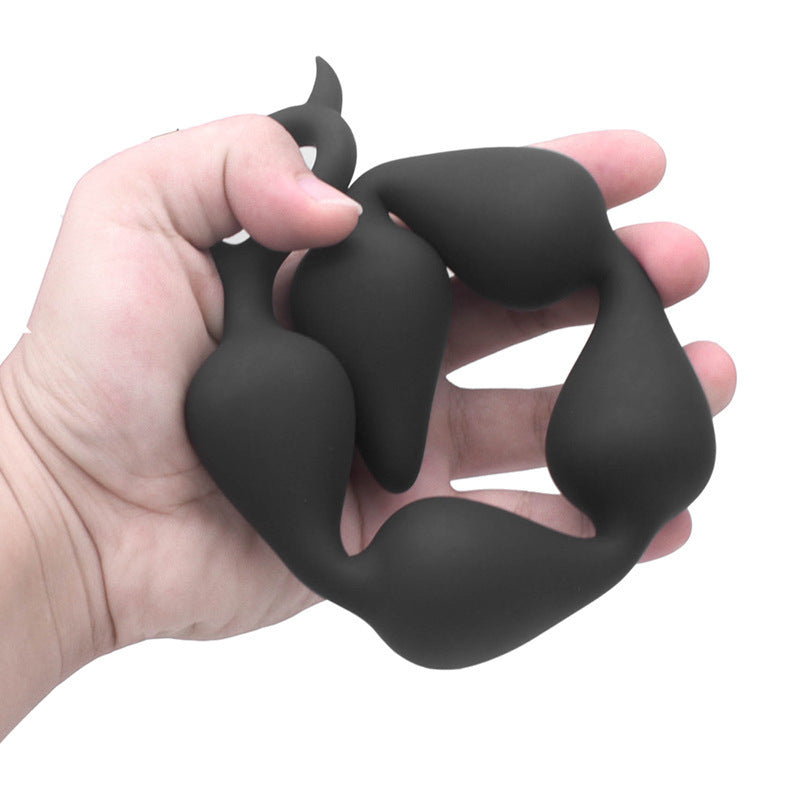 Silicone String Health Care Leisure Toy – Black, Adult Size