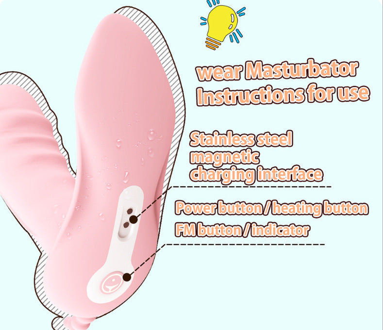 Invisible Rabbit Ears Mask for Women – Silicone Vibration Self-Defense Device with 10 Modes, USB Rechargeable