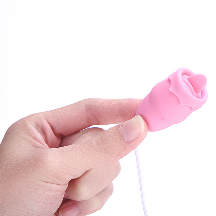 Women's Vibrating Masturbation Egg – Electric Tongue-Licking Pleasure in Pink and Purple