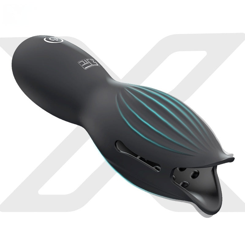 Punching Vibration Exercise Men's Waterproof Silicone Toy – 10 Pulse Modes