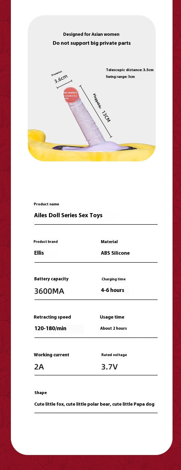 Doll Automatic Take Out And Insert Vibration Swing Cannon