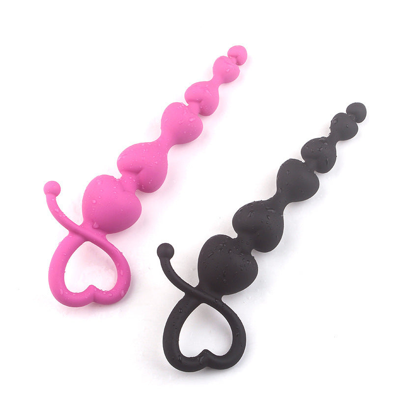 Silicone Bead Stopper – Anal Beads for Men and Women, Available in Black and Pink