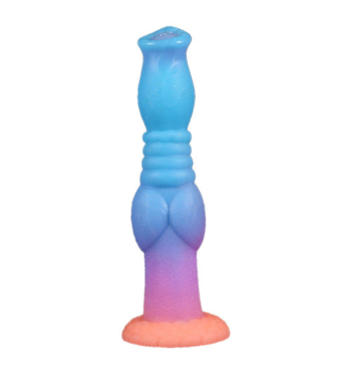 Luminous Mixed Color Liquid Silicone Butt Plug - Special-Shaped, Suitable for Men and Women