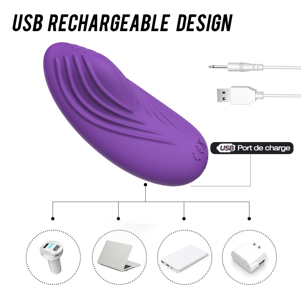 Experience the convenience of modern pleasure with this USB rechargeable purple vibrator, elegantly displayed alongside its charging cable. The image illustrates versatile charging options via USB, compatible with devices like laptops and wall chargers, ensuring your enticing journey is always powered up and ready for action.