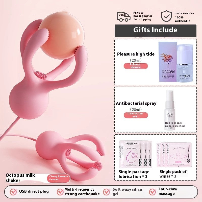 Couples Pleasure and Punishment Kit – Octopus Nipple Clamps and Vibrator Set