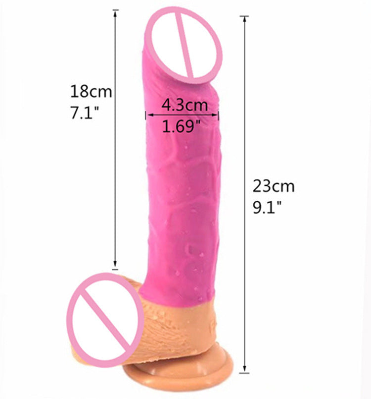 Simple and Creative Silicone Simulation Toy - 23cm, Black Stallion and Pink Colors