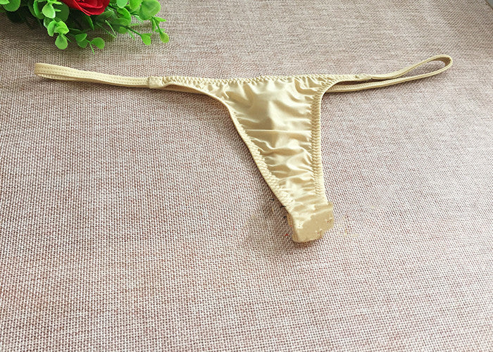 Sexy ice silk men's low waist shorts