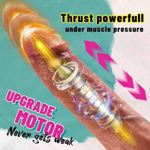 Lubisey 10.43" Large Thrusting Vibrating Dildo, Realistic Big Dildo Vibrator with 6 Thrust Speeds & 10 Vibrations, G Spot Sex Toy for Men and Women with Suction Cup Massive Dildo for Anal and Vagina