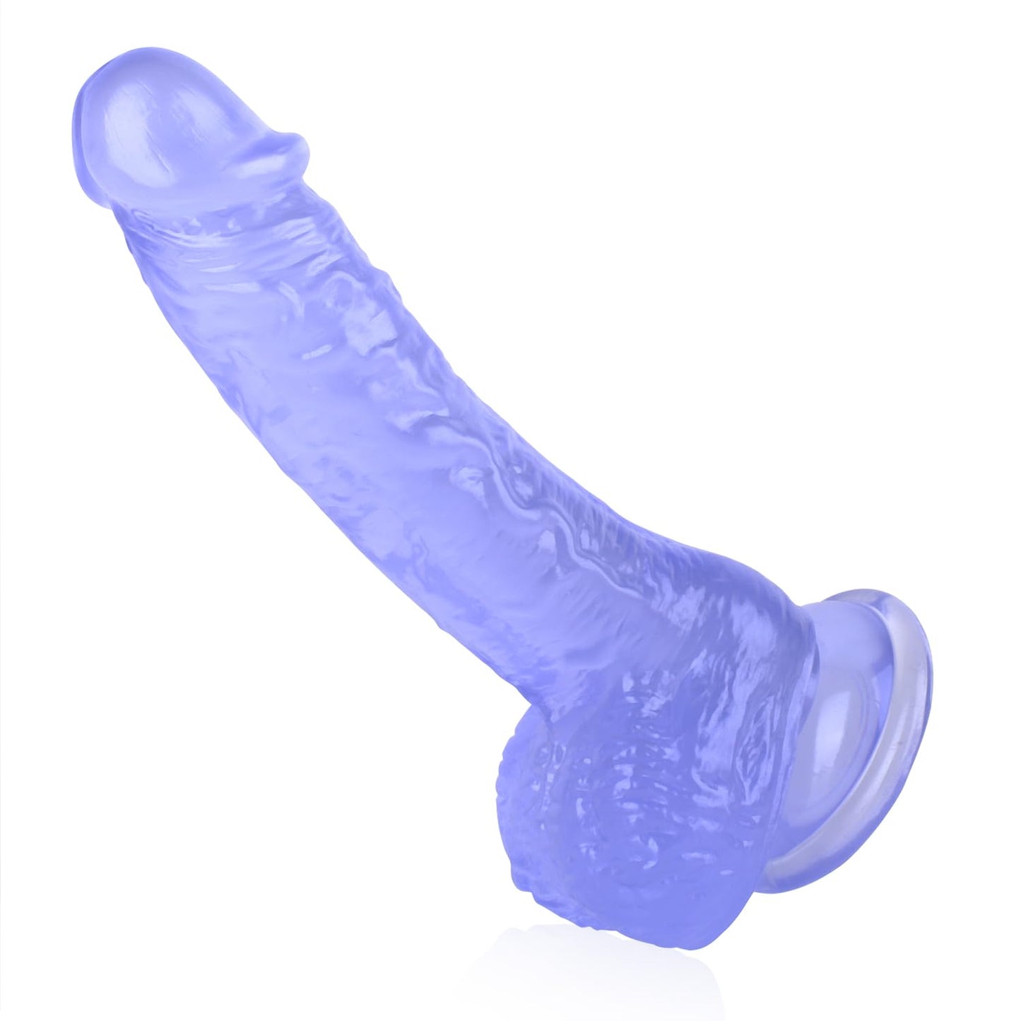 7 Inch Soft Pink Dildo, Realistic Silicone Medium Anal Dildos Stimulation Vaginal G-Spot and Anal, Safe Material Lifelike Men Penis with Strong Suction Cup, Adult Sex Toys for Women/Beginner Sexual