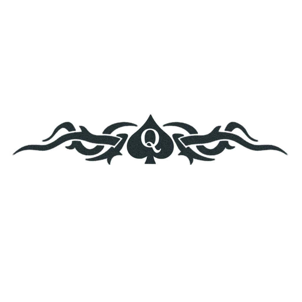 Queen of Spades Lower Back Temporary Tattoo