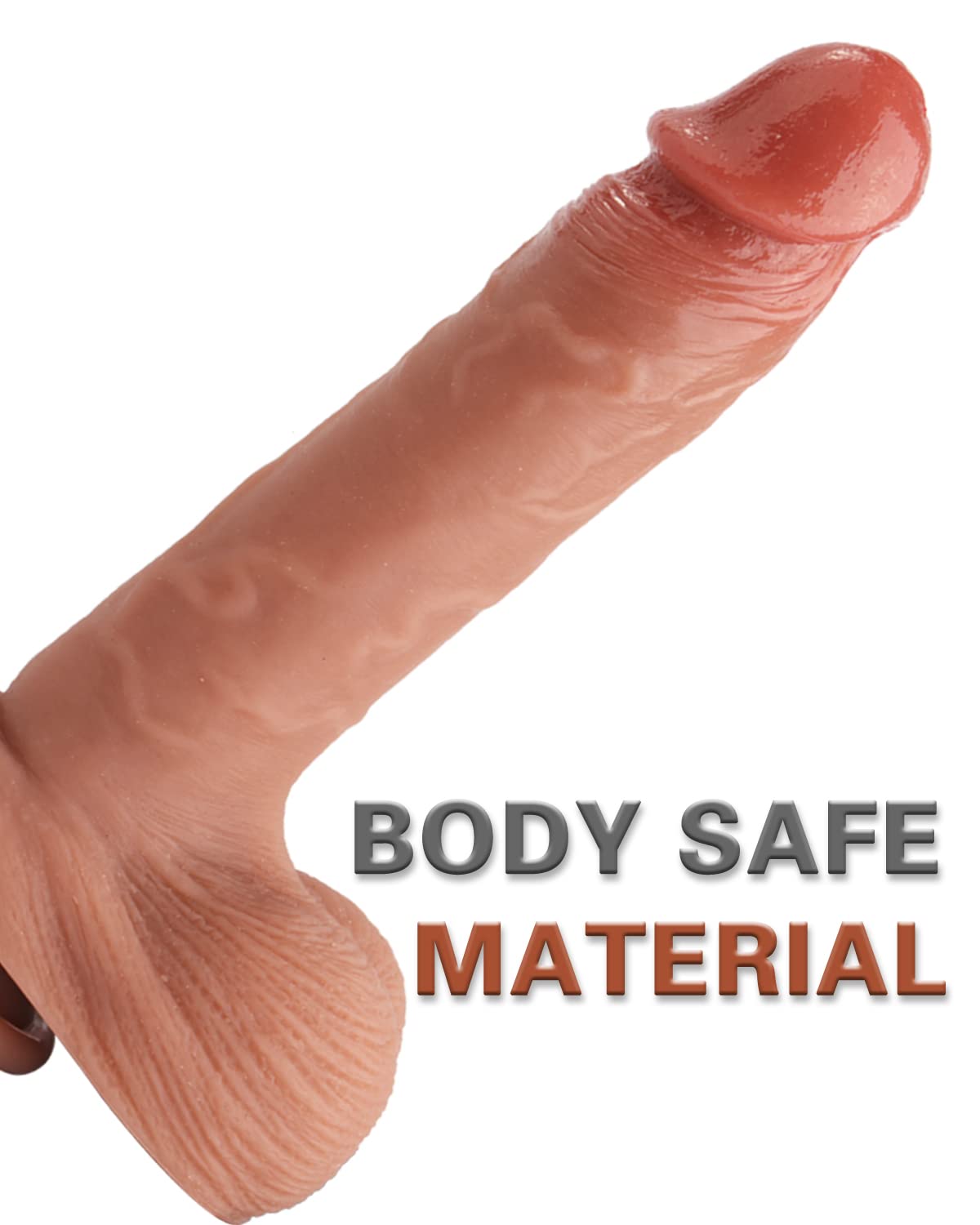 Realistic Dildo for Beginners Lifelike Huge Silicone Dildo, with Strong Suction Cup for Hands-Free Play, Realistic Penis for G-Spot Stimulation Dildos Anal Sex Toys for Women and Couple 7.7 "