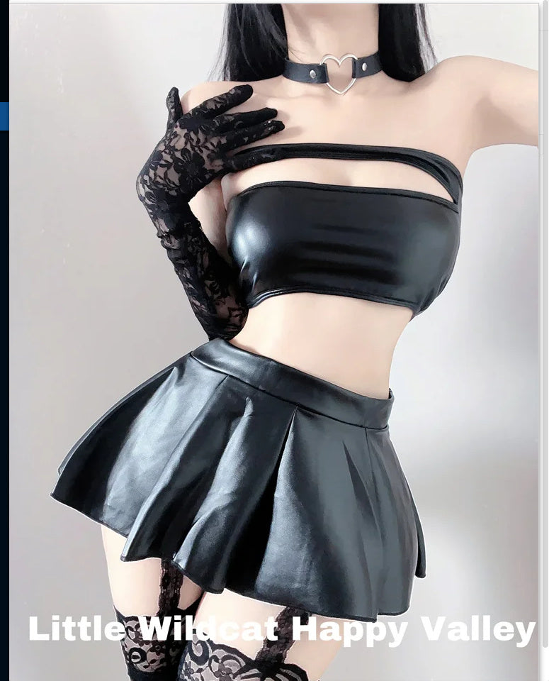 Women's Sexy Underwear Pleated Skirt Suit