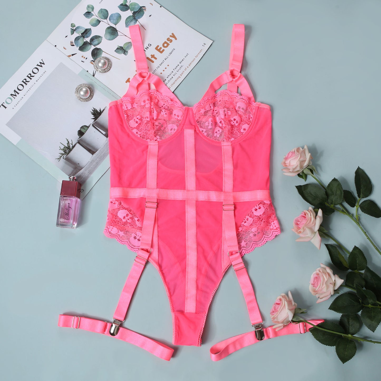 Lace Nightclub Bodysuit – Sexy Erotic Jumpsuit for Women (Butt Lift & Body Sculpting)