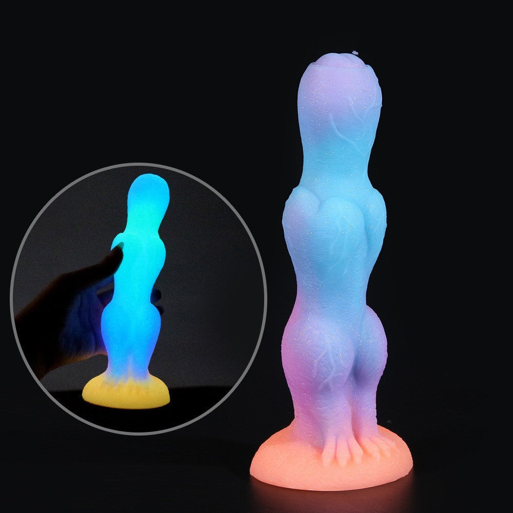 Luminous Mixed Color Liquid Silicone Butt Plug - Special-Shaped, Suitable for Men and Women