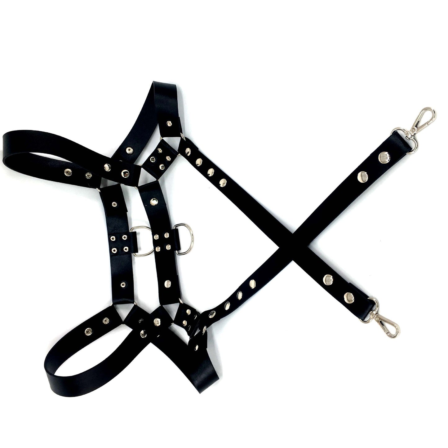 Men's PU Leather Arm and Shoulder Strap Costume – Performance Wear for Intimate Play