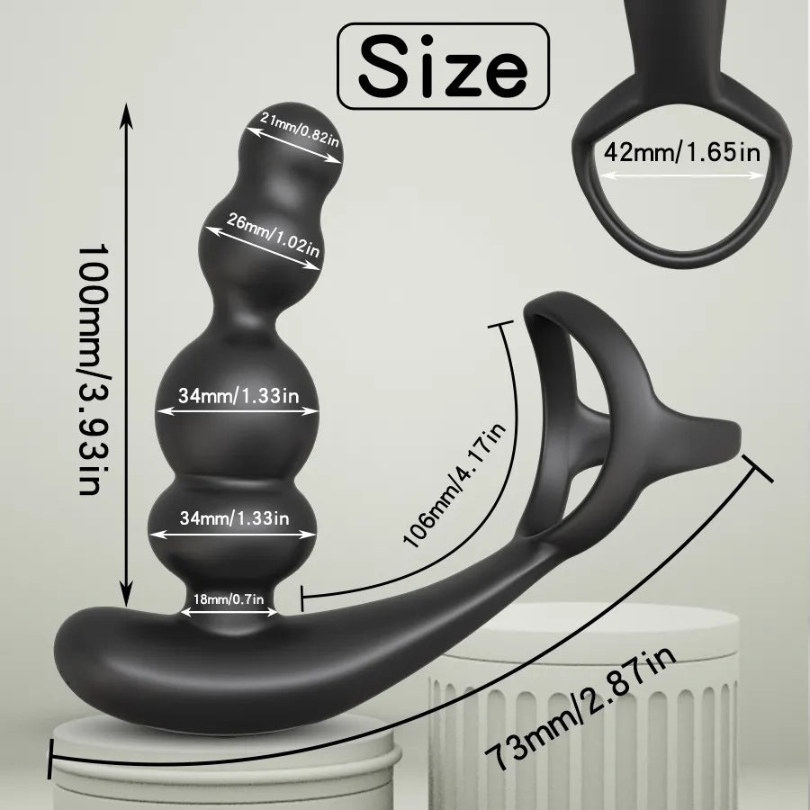Remote Control Silicone Prostate Massager – Black & Lavender Purple