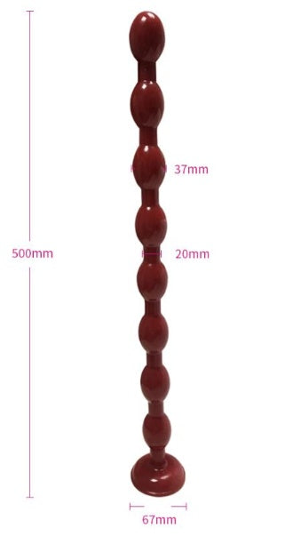50cm Extra Long Bead Anal Plug – PVC Pleasure Toy for Deep Stimulation