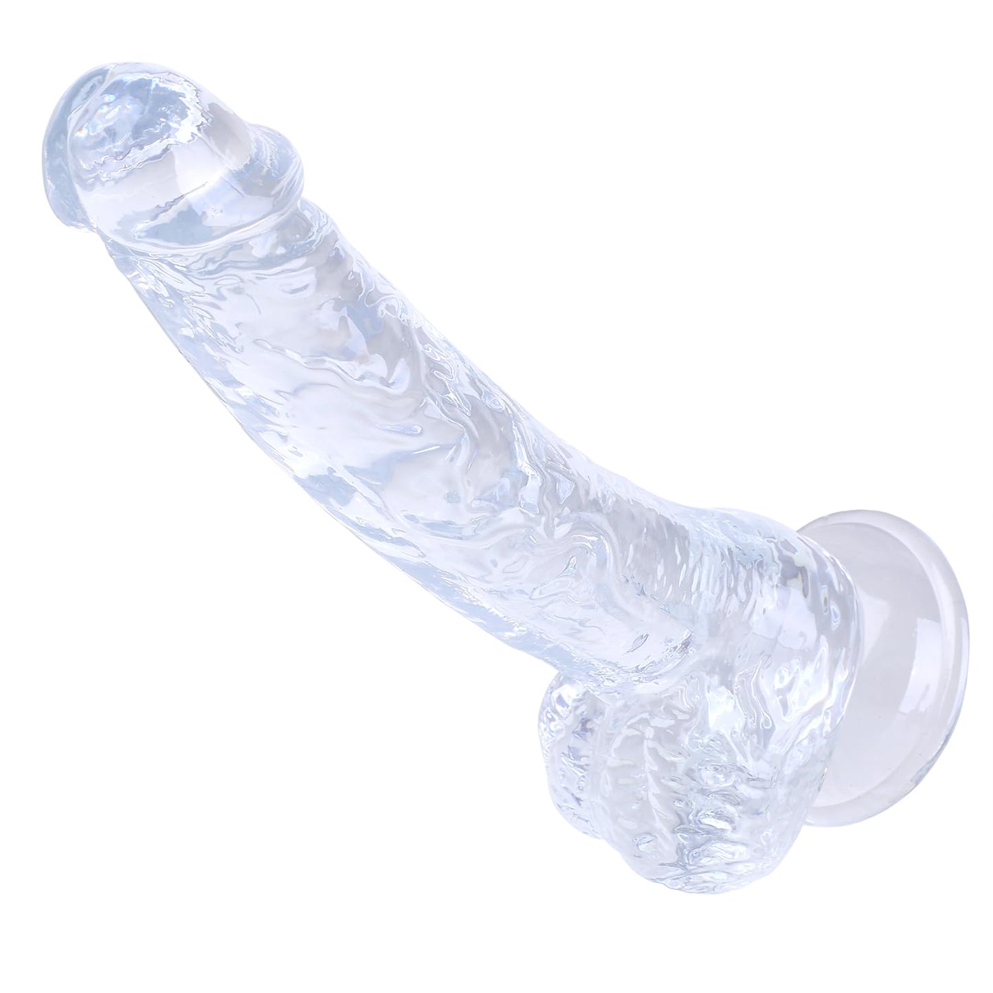 7 Inch Soft Pink Dildo, Realistic Silicone Medium Anal Dildos Stimulation Vaginal G-Spot and Anal, Safe Material Lifelike Men Penis with Strong Suction Cup, Adult Sex Toys for Women/Beginner Sexual