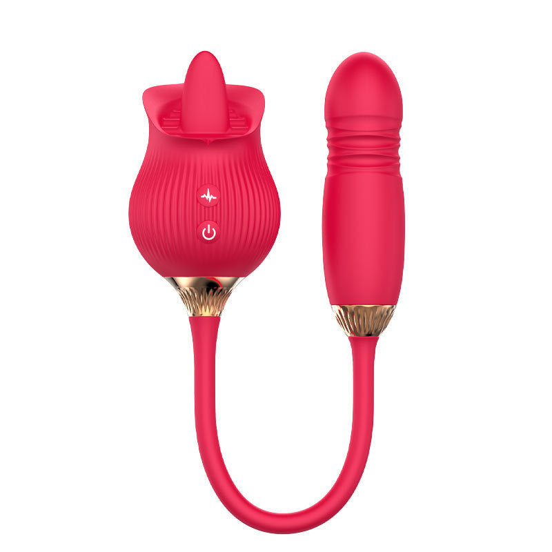 Rose Suction Telescopic Vibrator – Multi-Function Pleasure for Women