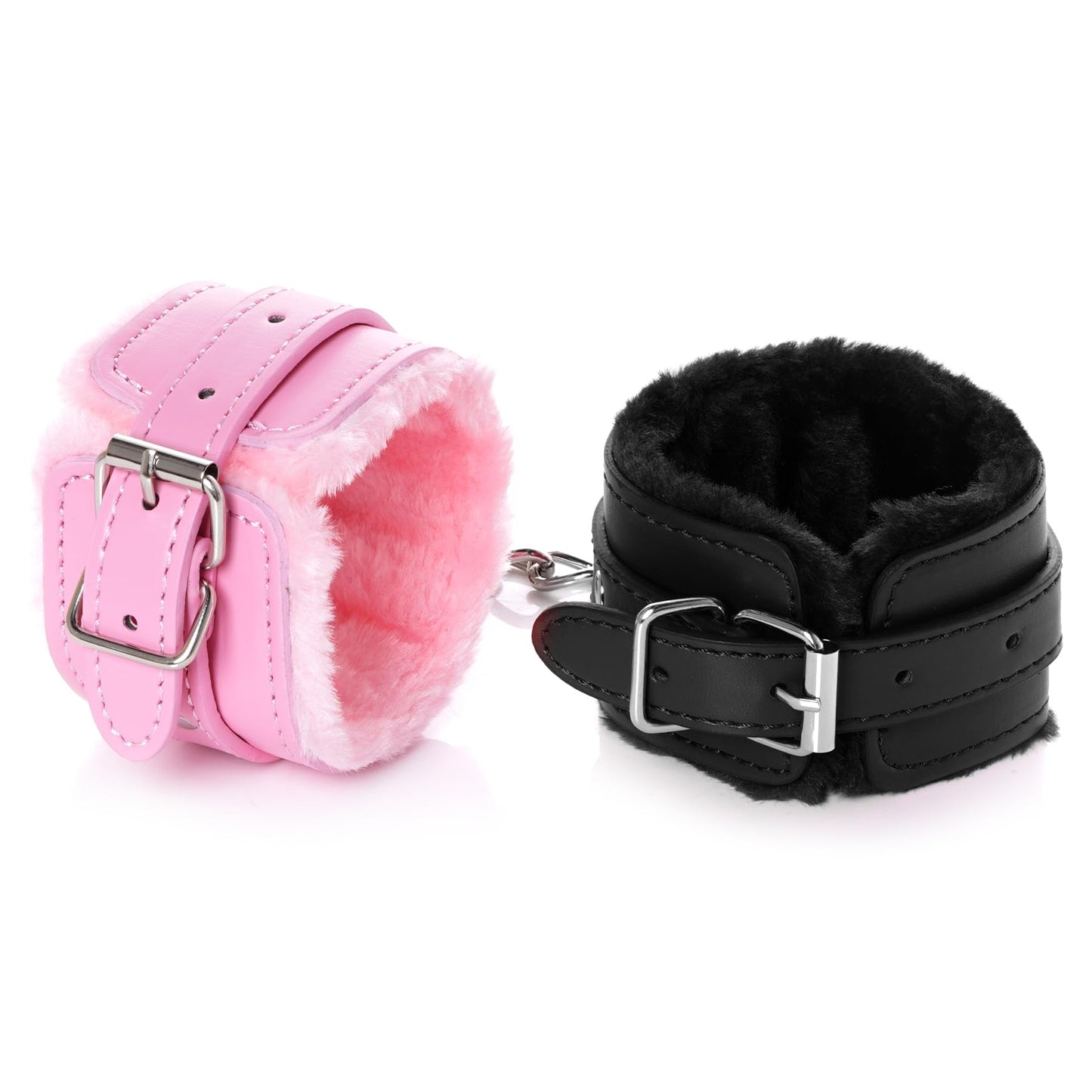 Adjustable Handcuffs Ankle Bracelets SM Adult Plush PU Leather Bondage Fetish Handcuffs Kit Cuff Restraint Set Sex Toy, Rbenxia Handcuff Restraints Adult Sex Toys Black