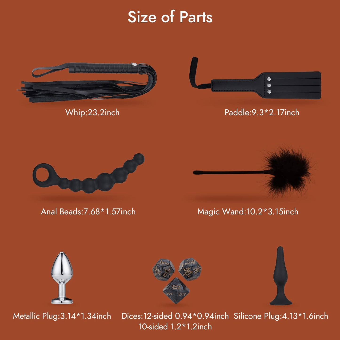 UTIMI Bondage for Sex 11 Pcs BDSM Leather Bondage Sets Restraint Kits for Women and Couples