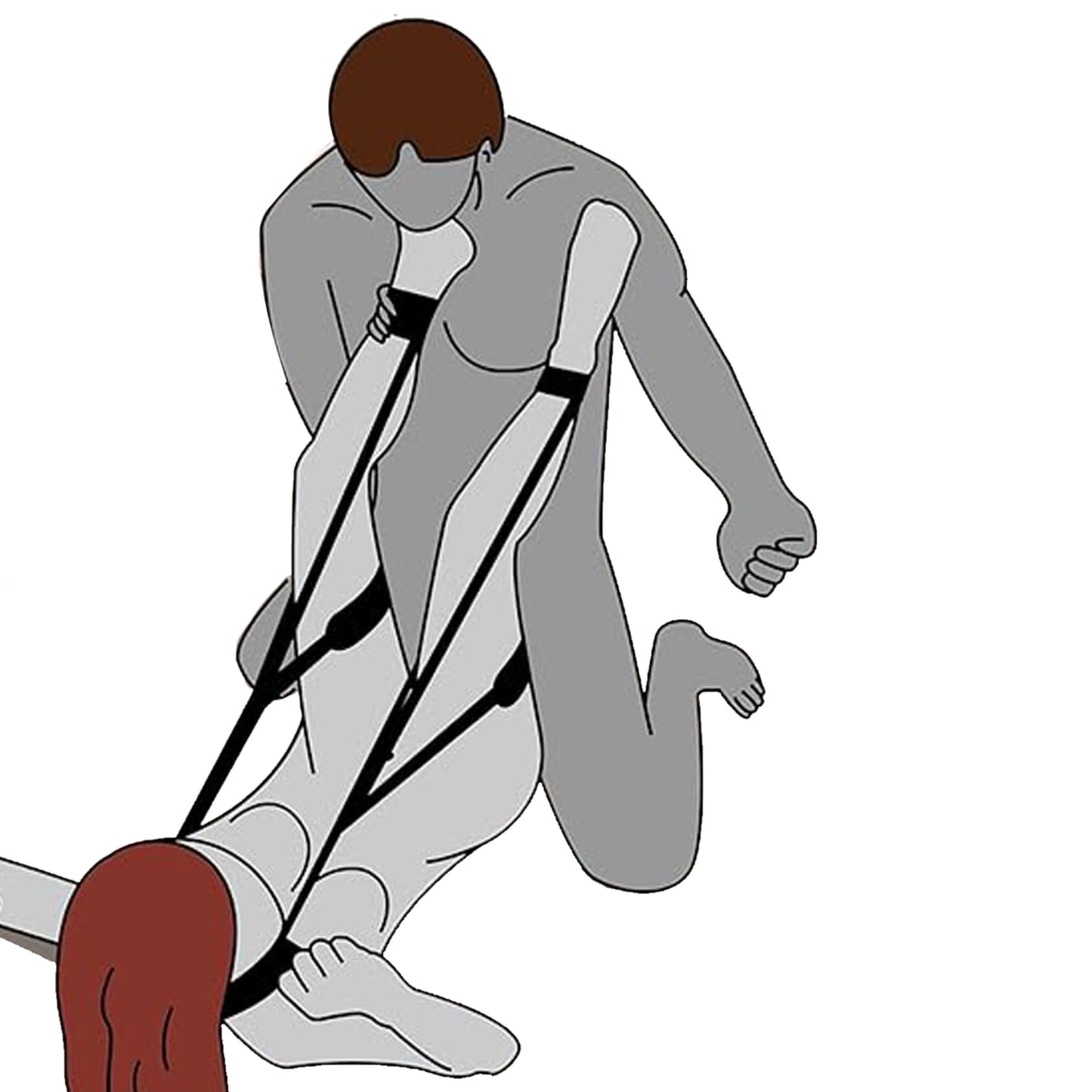 BDSM Bondage Restraints Sex Swing Kit, 3 PCS Bondage Gear & Accessories, Adult Toys Sex Straps Neck to Wrist Thigh Sex Sling & Ankle Kits with Adjustable, Couples Sex Toys
