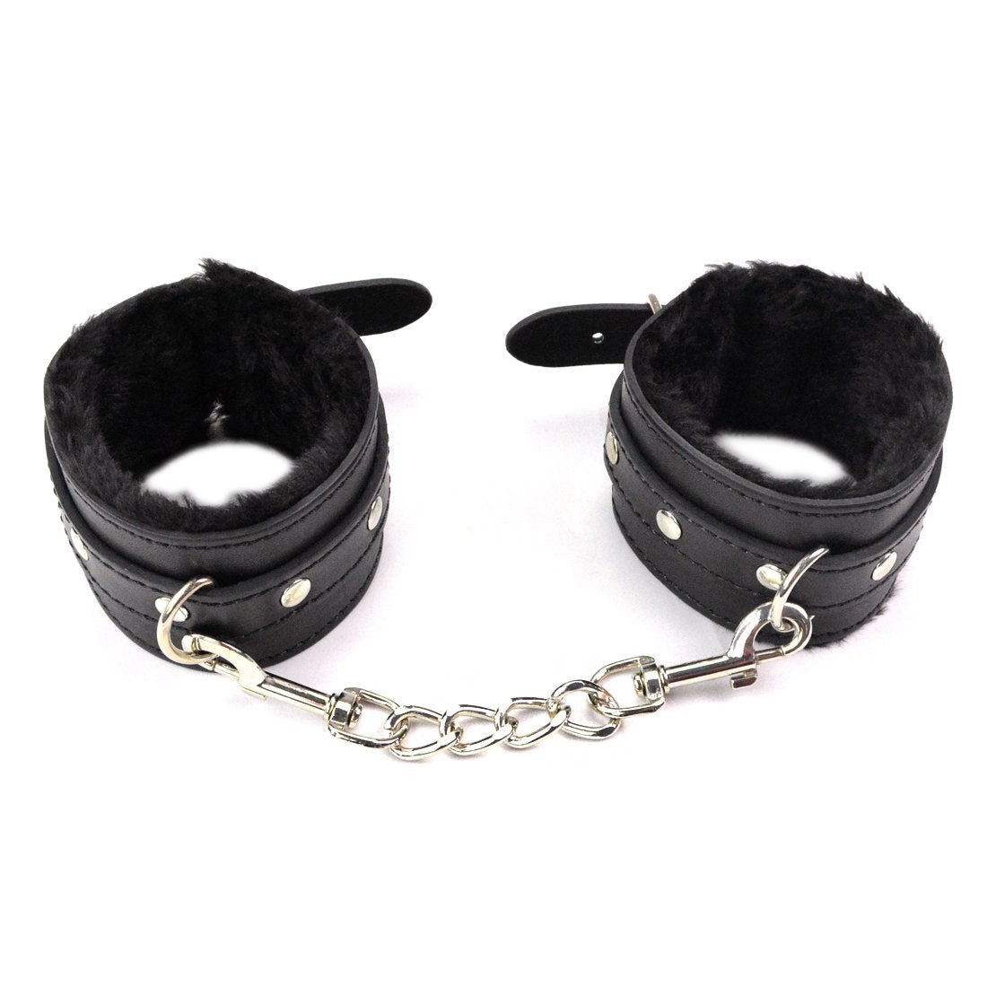 Adjustable Handcuffs Ankle Bracelets SM Adult Plush PU Leather Bondage Fetish Handcuffs Kit Cuff Restraint Set Sex Toy, Rbenxia Handcuff Restraints Adult Sex Toys Black