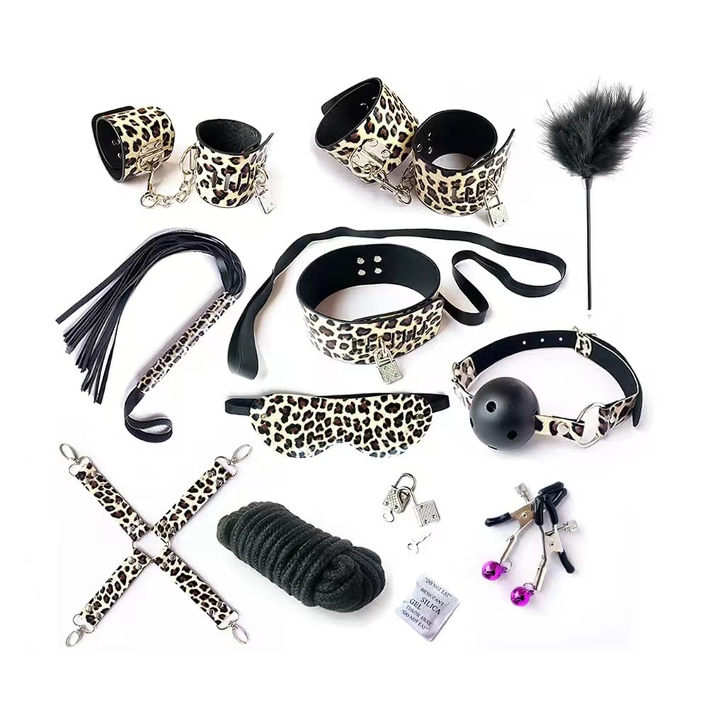BDSM Restraints Sex Toys 24pc Bondage Restraints Set Fetish Bed Restraints Kits for Beginners,Gang Ball Play, Vibrators Massagers, Bondage kit for Couples Sex
