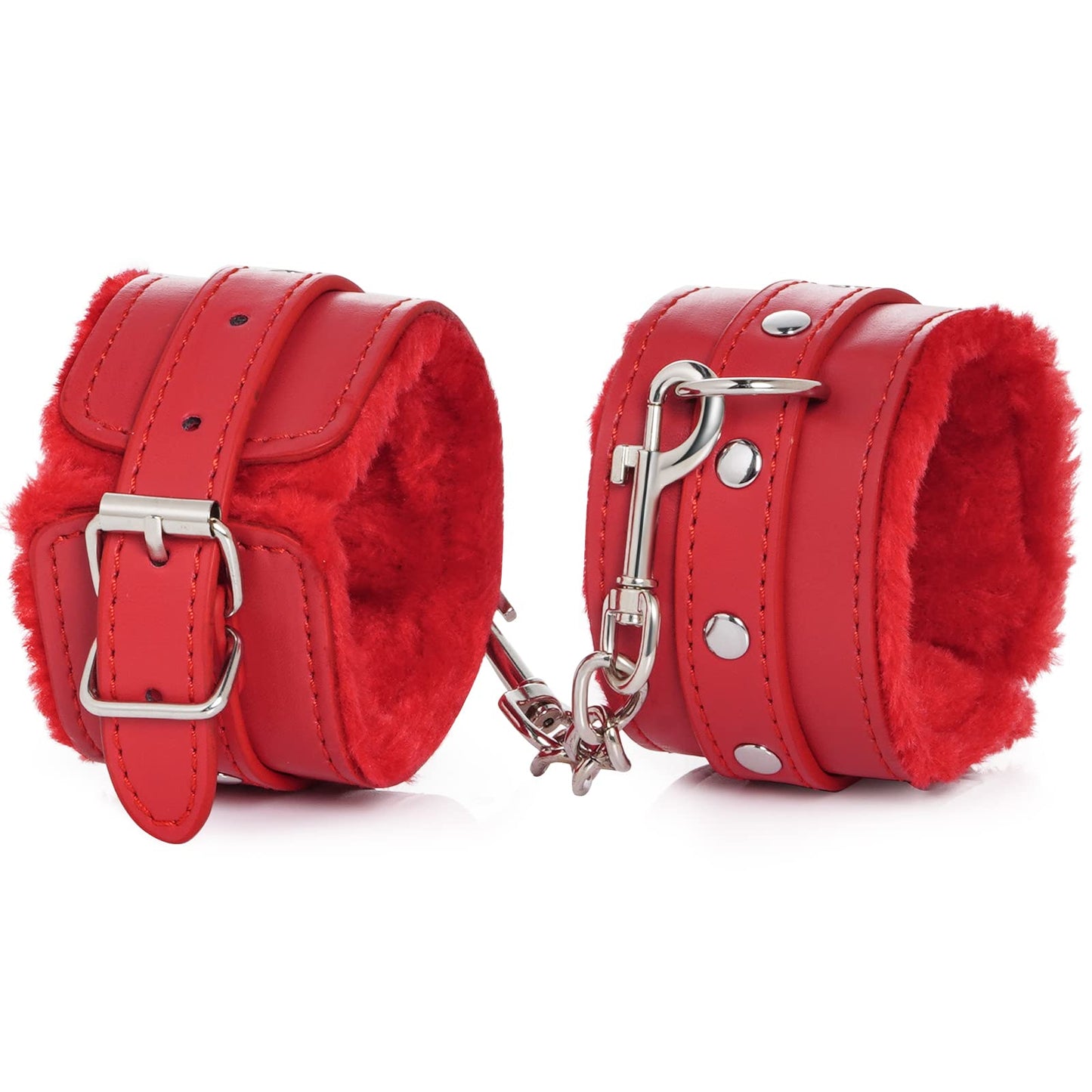 Adjustable Handcuffs Ankle Bracelets SM Adult Plush PU Leather Bondage Fetish Handcuffs Kit Cuff Restraint Set Sex Toy, Rbenxia Handcuff Restraints Adult Sex Toys Black
