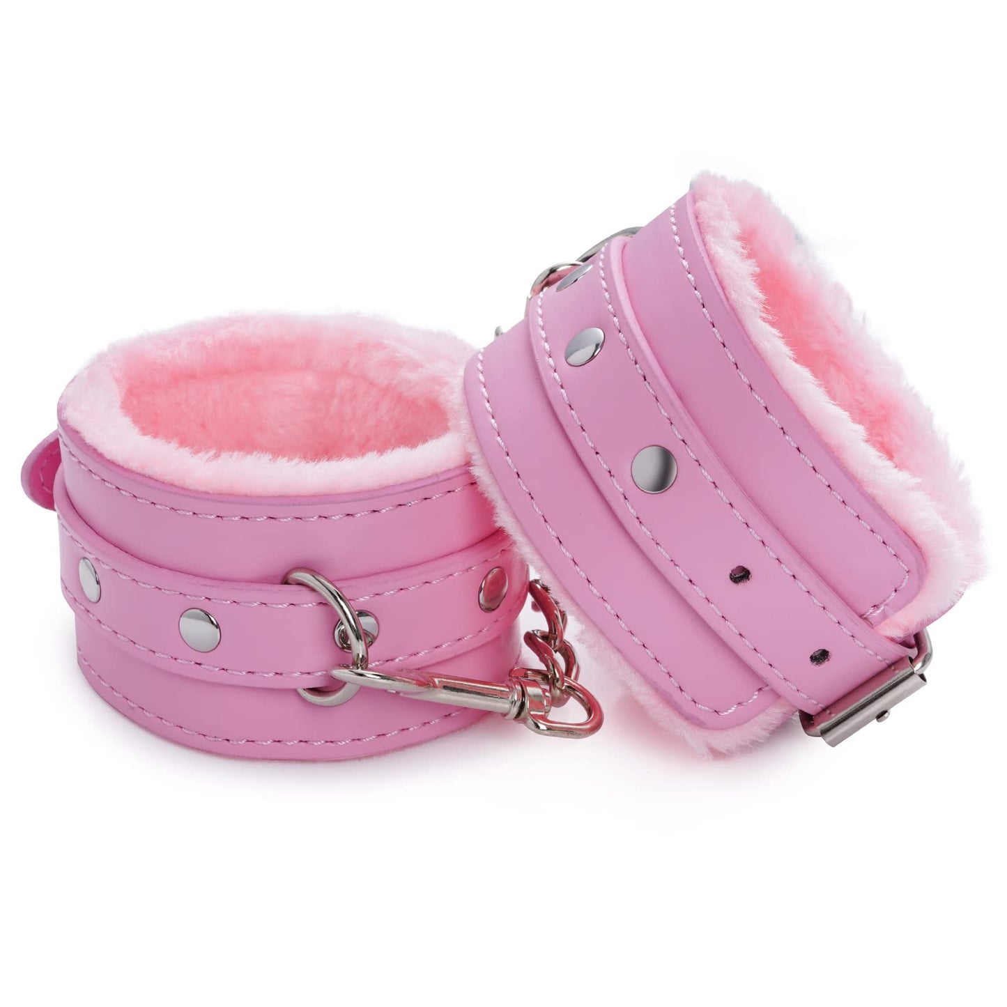 Adjustable Handcuffs Ankle Bracelets SM Adult Plush PU Leather Bondage Fetish Handcuffs Kit Cuff Restraint Set Sex Toy, Rbenxia Handcuff Restraints Adult Sex Toys Black