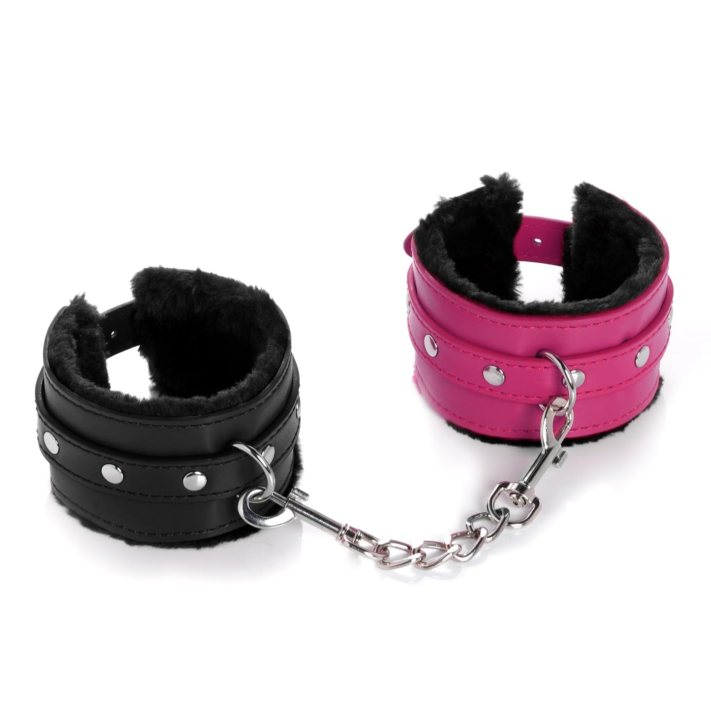Adjustable Handcuffs Ankle Bracelets SM Adult Plush PU Leather Bondage Fetish Handcuffs Kit Cuff Restraint Set Sex Toy, Rbenxia Handcuff Restraints Adult Sex Toys Black