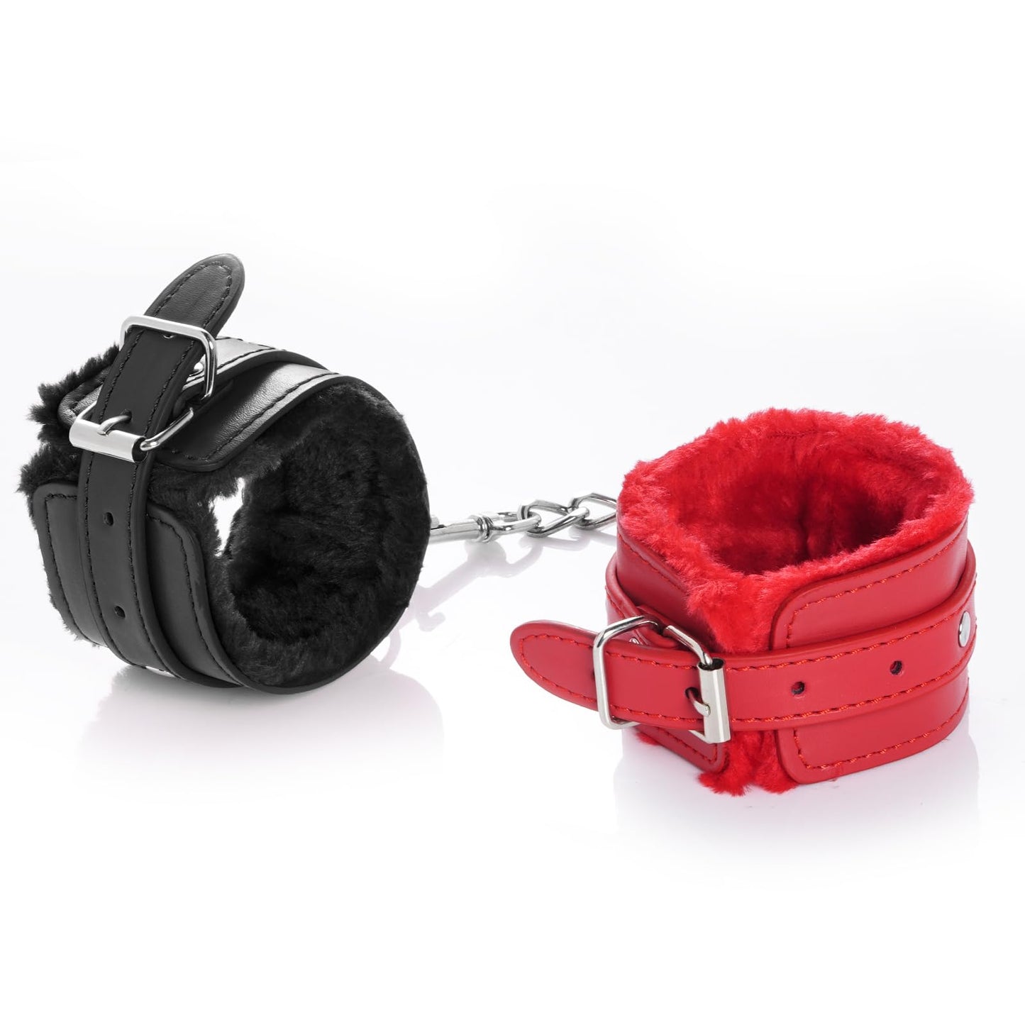 Adjustable Handcuffs Ankle Bracelets SM Adult Plush PU Leather Bondage Fetish Handcuffs Kit Cuff Restraint Set Sex Toy, Rbenxia Handcuff Restraints Adult Sex Toys Black
