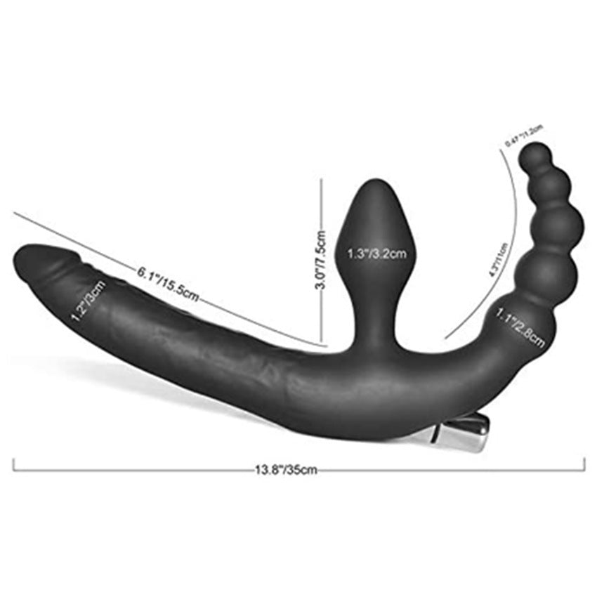 Three-Point Resonance Double-Headed Butt Plug – Prostate Massager with Silicone & ABS