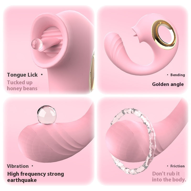 Dolphin Tongue Licking Electric Vibrator – 8 Frequency Silicone Massager
