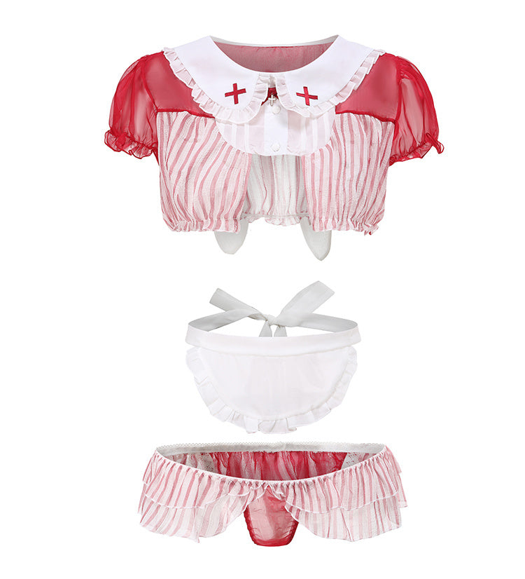 Rabbit Girl Uniform Perspective Set – Cute Game Wear in One Size