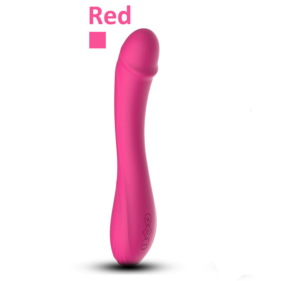 Curved Silicone Vibrator for Women – Rechargeable Purple Red Toy