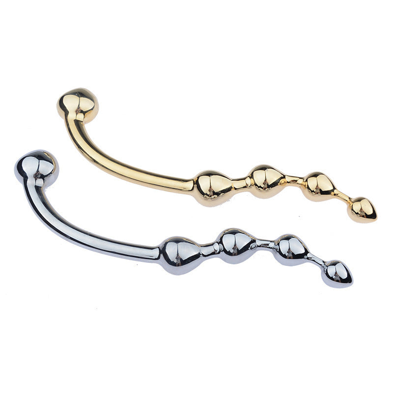 4-Piece Metal Pull Bead Anal Plug – Silver & Gold Options