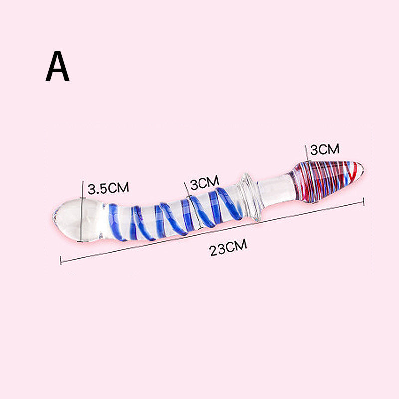 Blue Crystal Glass Rod for Couples – Elegant Adult Toy