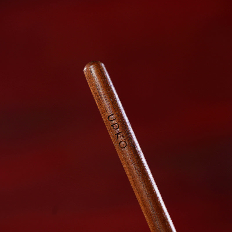 "Elite Precision" Black Walnut Training Whip – Luxury Leather-Wrapped Design