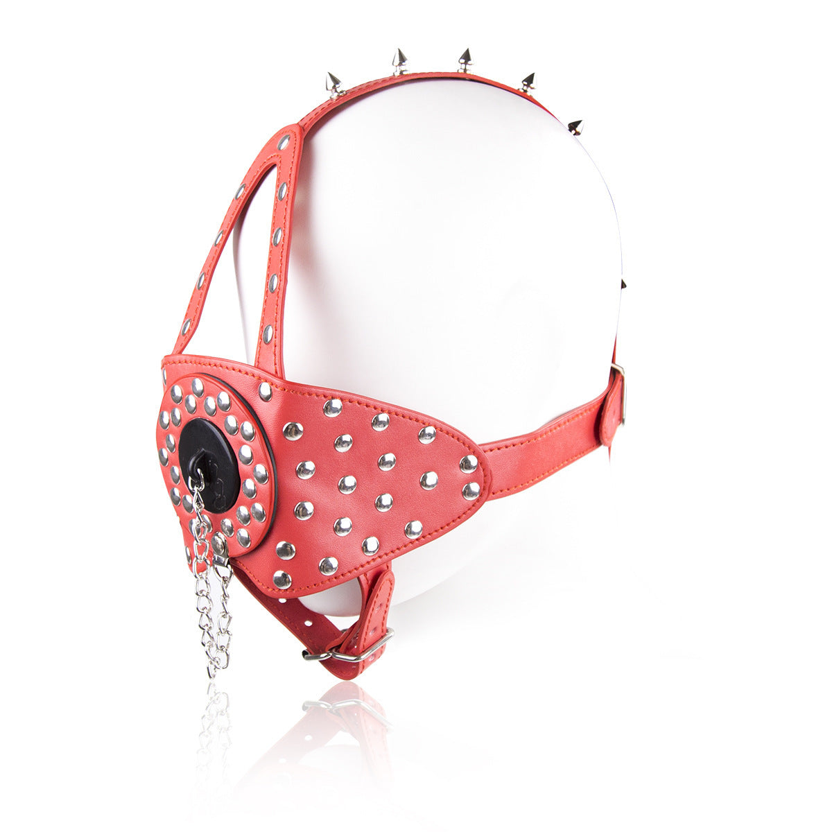 Flirting Bondage Ball Gag | Horse Harness Mouth Restraint - Black & Red