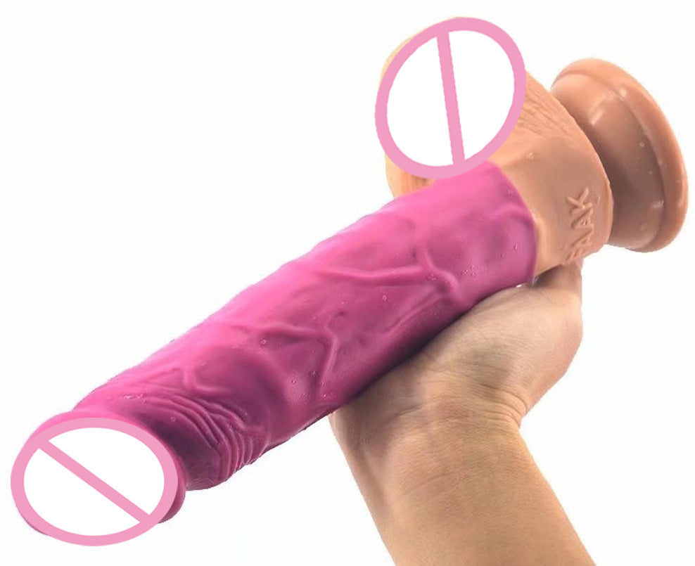 Simple and Creative Silicone Simulation Toy - 23cm, Black Stallion and Pink Colors