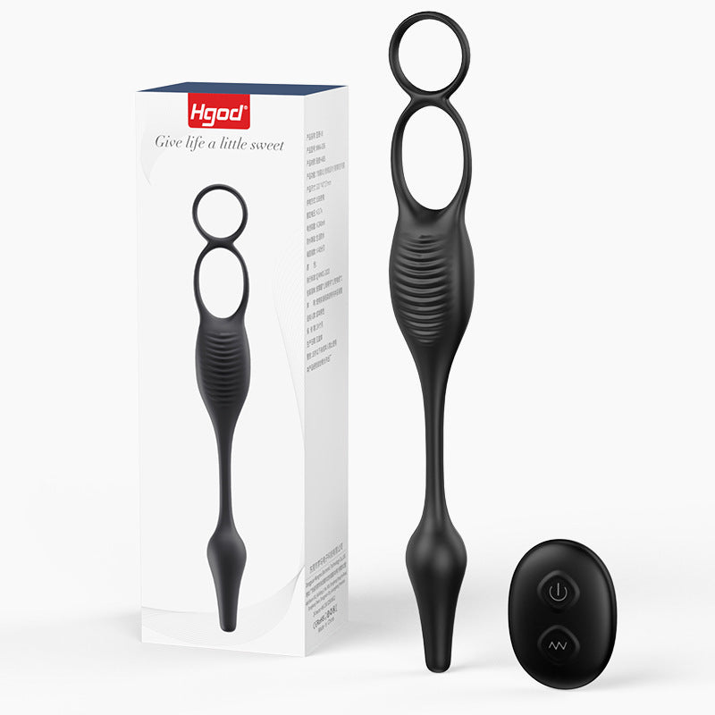 Wearable Prostate Massager with Remote Control – Double Stimulation, Vibration, and Horseshoe Ring Design
