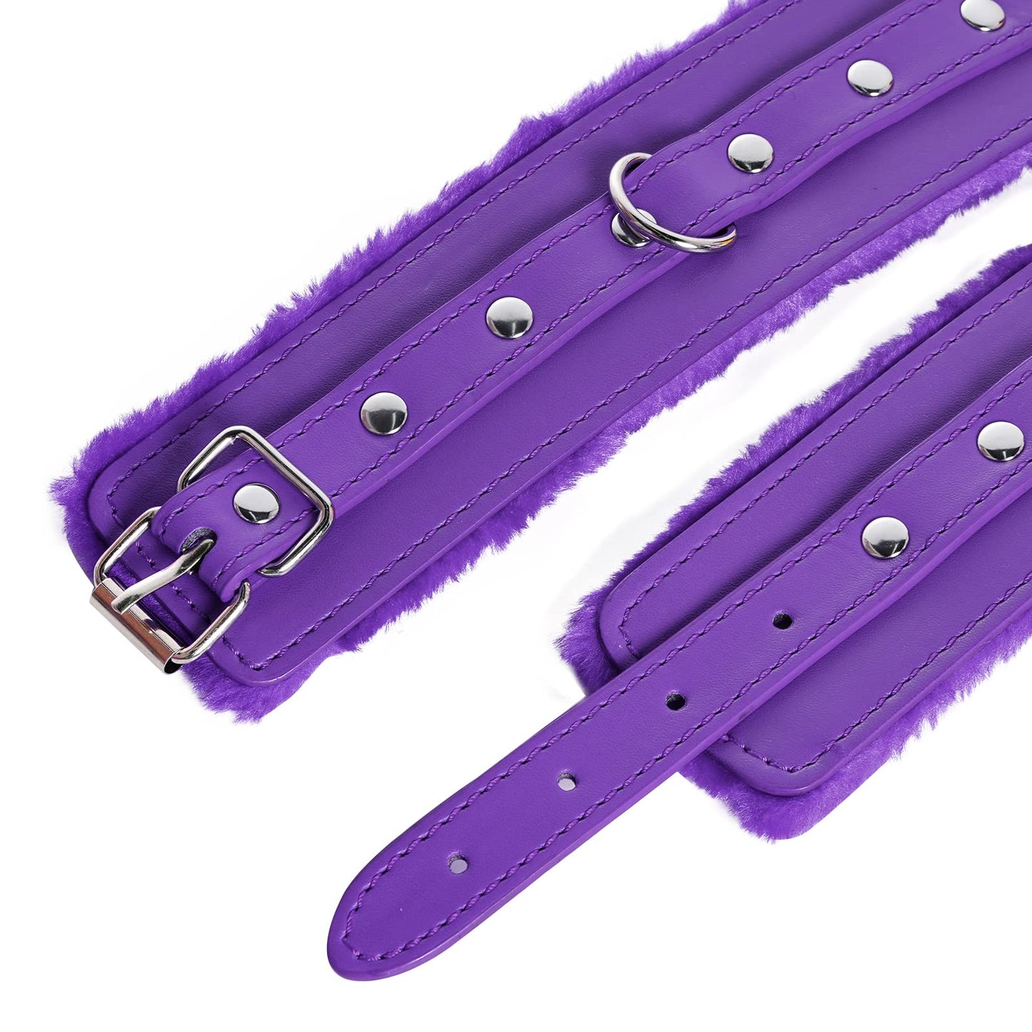 Adjustable Handcuffs Ankle Bracelets SM Adult Plush PU Leather Bondage Fetish Handcuffs Kit Cuff Restraint Set Sex Toy, Rbenxia Handcuff Restraints Adult Sex Toys Black