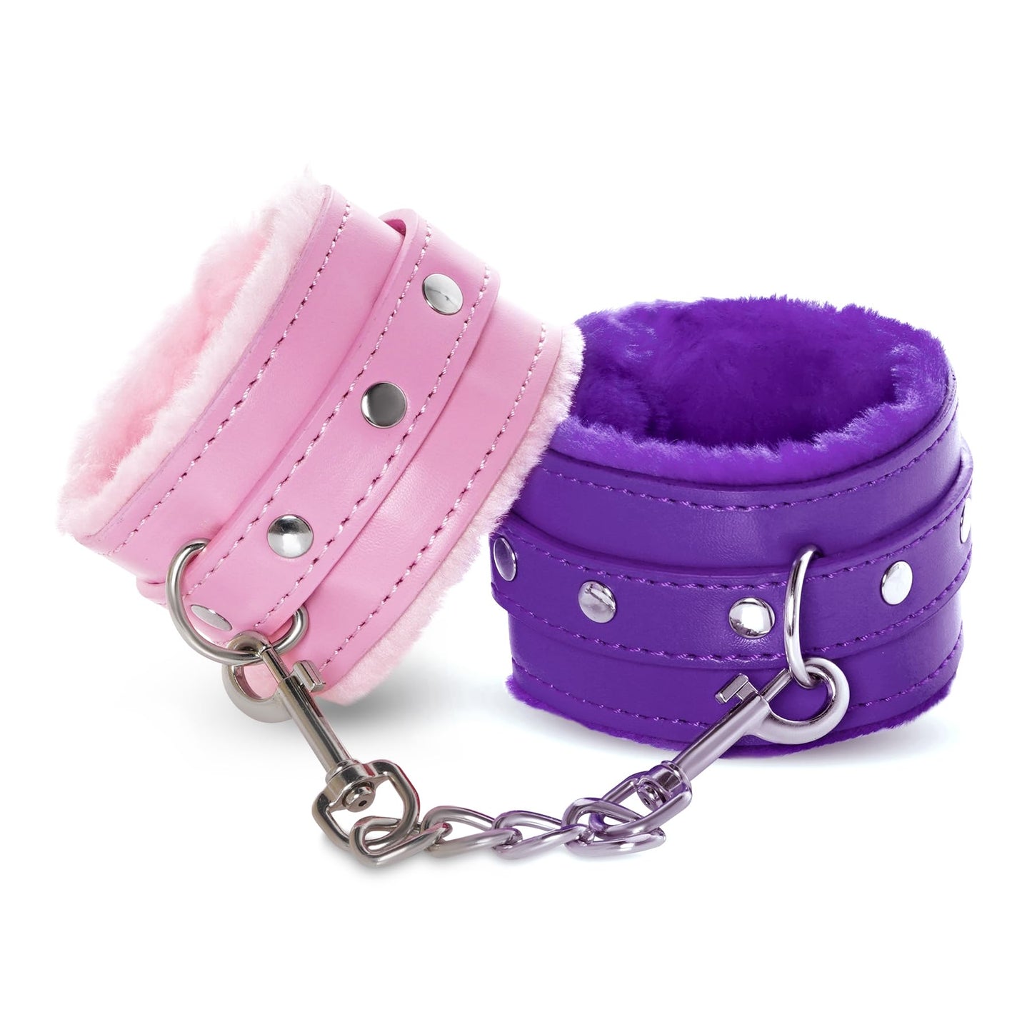 Adjustable Handcuffs Ankle Bracelets SM Adult Plush PU Leather Bondage Fetish Handcuffs Kit Cuff Restraint Set Sex Toy, Rbenxia Handcuff Restraints Adult Sex Toys Black